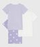 Set kurzärmelige Kinder-T-Shirts aus Baumwolle mit Herzmotiv variante 1