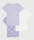 Set kurzärmelige Kinder-T-Shirts aus Baumwolle mit Herzmotiv