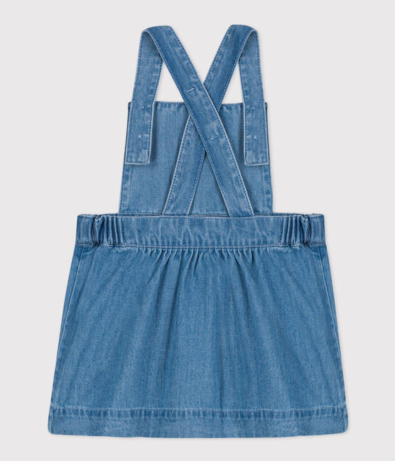Ärmelloses Babykleid aus leichtem Denim blau DENIM CLAIR