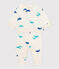 Baby-Set Sweatshirt und Hose aus Baumwolle mit Walmotiv MILK/ MULTICO