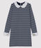 Damenkleid Petit Bateau x Deyrolle blau SMOKING/weiss MARSHMALLOW