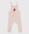 Lange Baby-Latzhose aus einem Strick-Gemisch für Jungen. rosa FLEUR