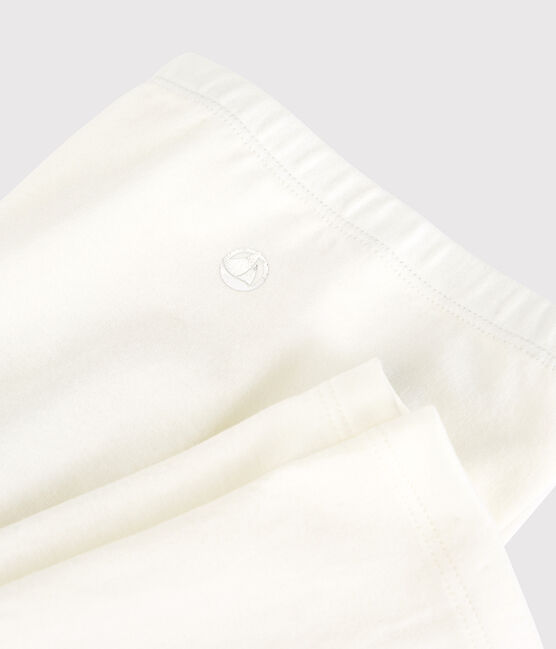 Kinder-Leggings aus Jersey mit Lycra für Mädchen weiss MARSHMALLOW