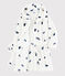 Fleece-Morgenmantel für Jungen weiss MARSHMALLOW/blau MEDIEVAL