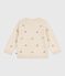 Baby-Pullover aus Wolle und Baumwolle mit bestickten Blumen weiss AVALANCHE/ MULTICO