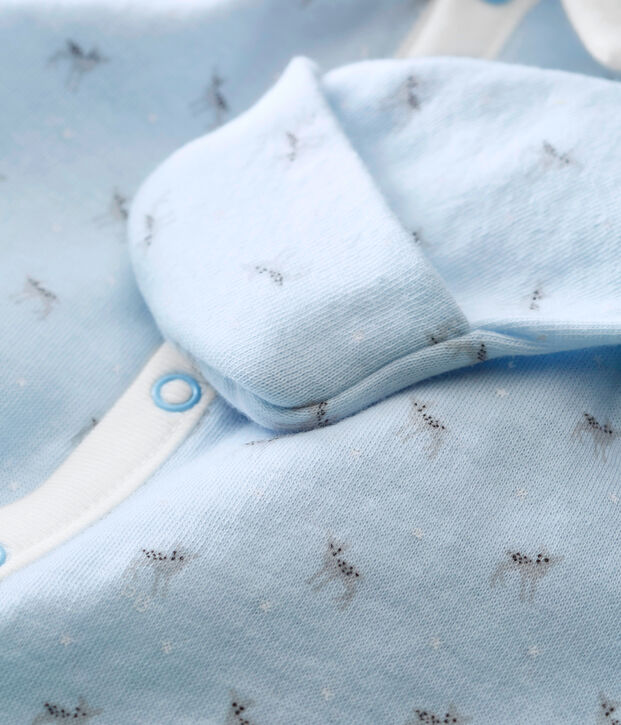 Baby Jungen Overall aus gedoppeltem Jersey mit Print blau/vielfarbig