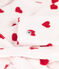 Bademantel aus Frottee mit Herzmotiv weiss MARSHMALLOW/rot TERKUIT