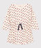 Bedrucktes Kinderkleid aus Doppeljersey für Mädchen weiss AVALANCHE/ MULTICO