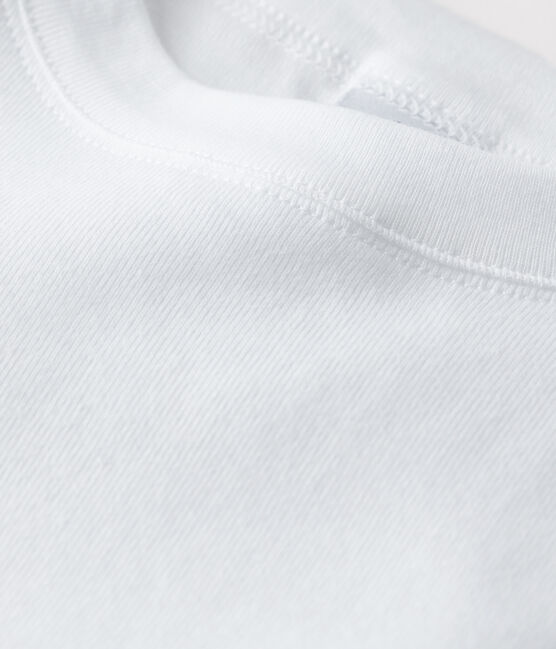 Eng anliegendes T-Shirt mit Rundhalsausschnitt aus Baumwolle für Damen weiss ECUME
