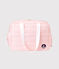 Baby-wickeltasche mit ringelstreifen unisex rosa ROSAKO/weiss MARSHMALLOW