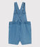 Kurze Baby-Latzhose aus leichtem Denim blau DENIM CLAIR