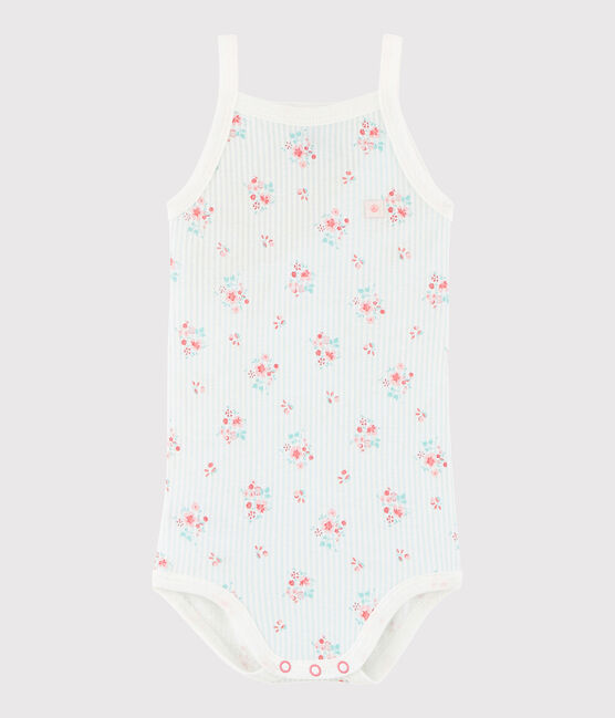 Baby-Trägerbody Mädchen weiss MARSHMALLOW/weiss MULTICO