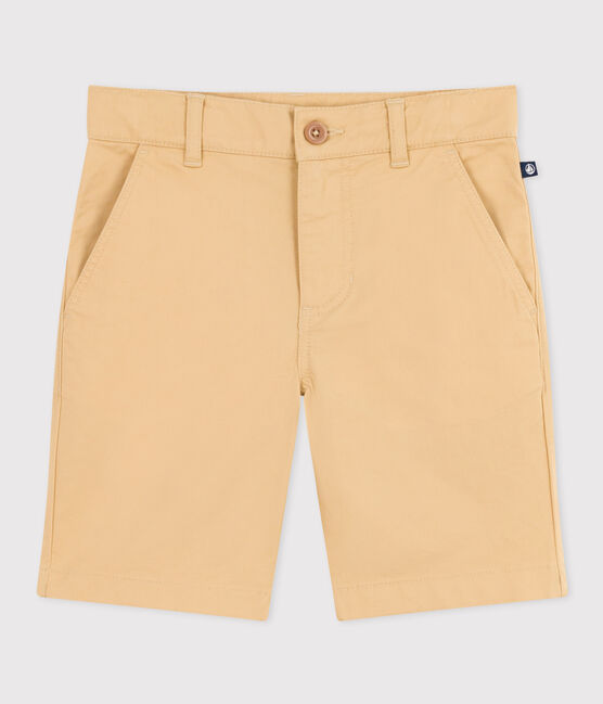 Kinder-Bermudashorts aus Baumwoll-Kattun für Jungen beige FACILE