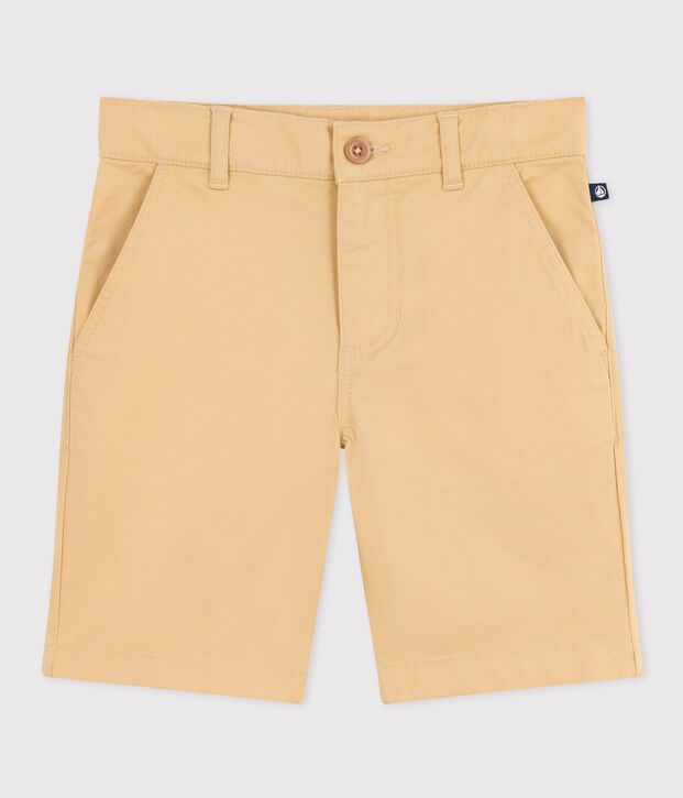 Kinder-Bermudashorts aus Baumwoll-Kattun f&uuml;r Jungen beige