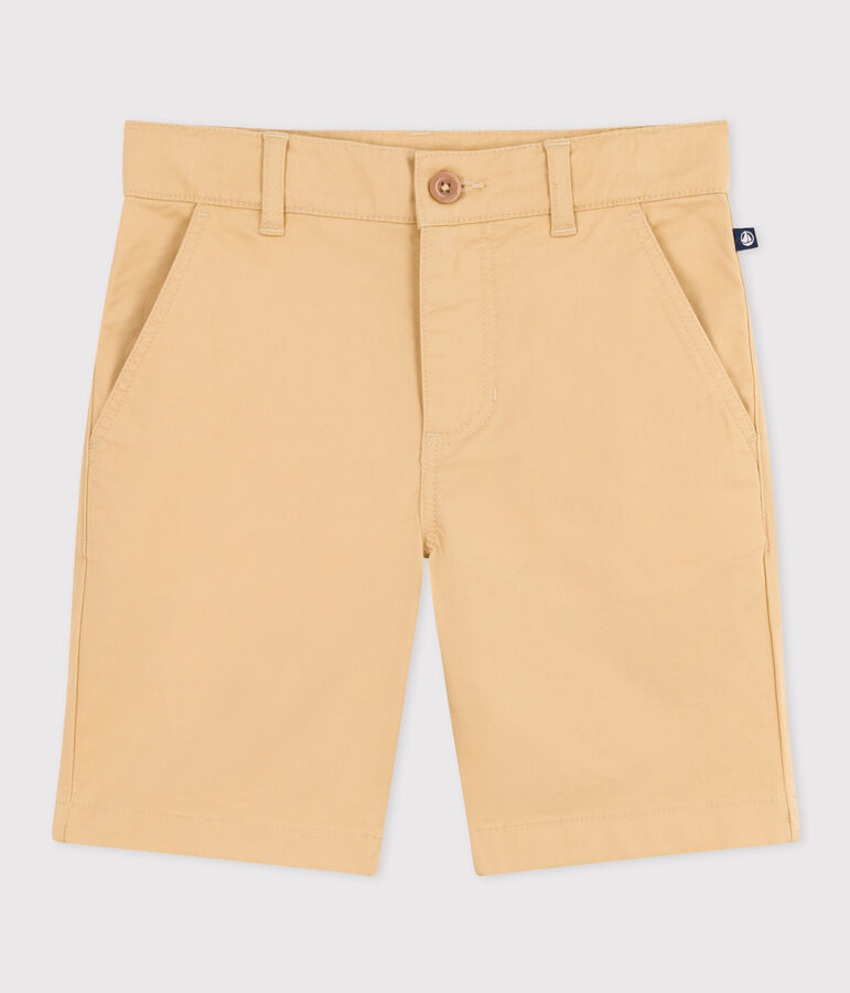 Kinder-Bermudashorts aus Baumwoll-Kattun f&uuml;r Jungen beige