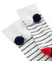 Hohe Kinderstrümpfe für Mädchen weiss MARSHMALLOW/blau SMOKING