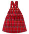 Kariertes Baby-Latzkleid für Mädchen rot TERKUIT/weiss MULTICO CN