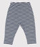 Baby-Hose aus gestreiftem Frottee blau MEDIEVAL/weiss MARSHMALLOW