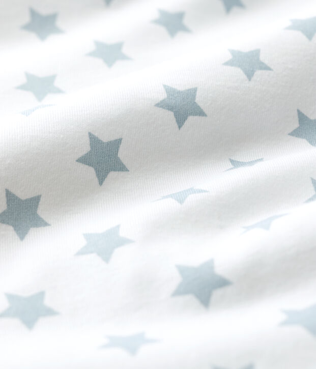 Babyschlafsack aus Baumwolle mit Sternmotiv weiss/grau