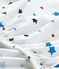 Baby-Jungen-Spannbetttuch mit Sternen-Print weiss ECUME/weiss MULTICO