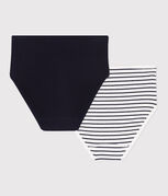 2er-Set Damen-Slips High Waist aus Baumwolle mit Elastan  variante 1