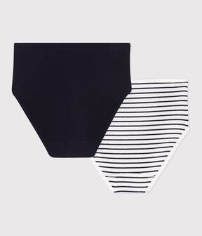 2er-Set Damen-Slips High Waist aus Baumwolle mit Elastan  variante 1