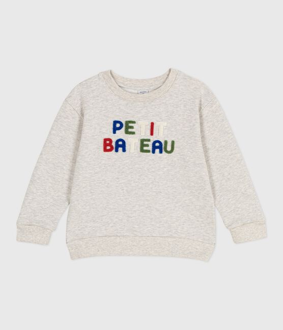 Kinder Unisex-Sweatshirt aus Baumwolle grau BELUGA CHINE