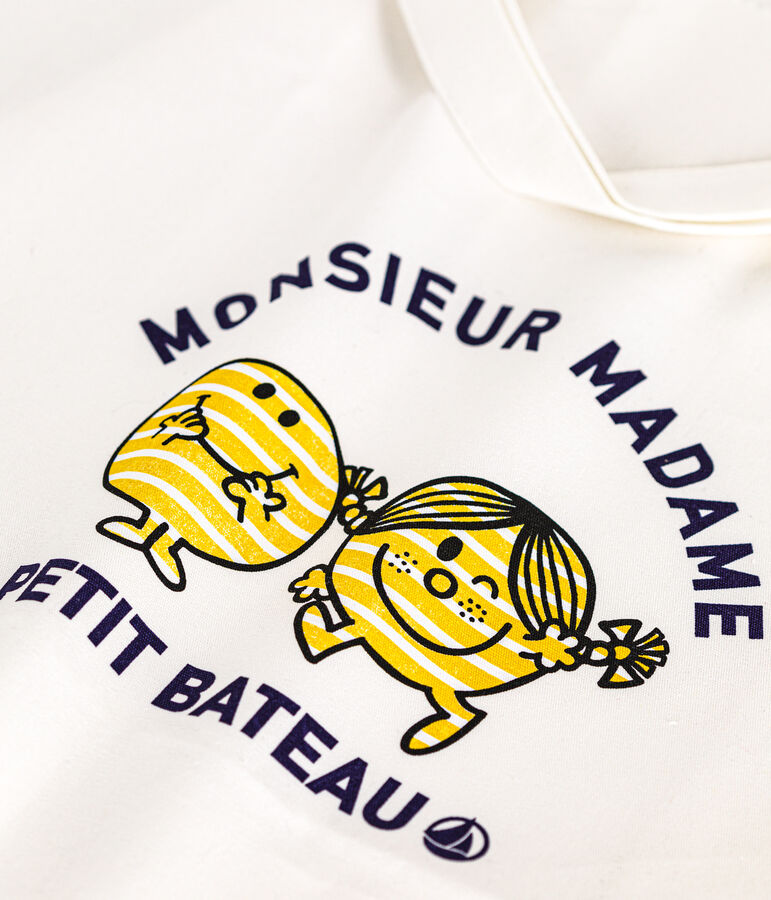 Tote Bag aus Baumwolle Mr. Men und Little Miss weiss