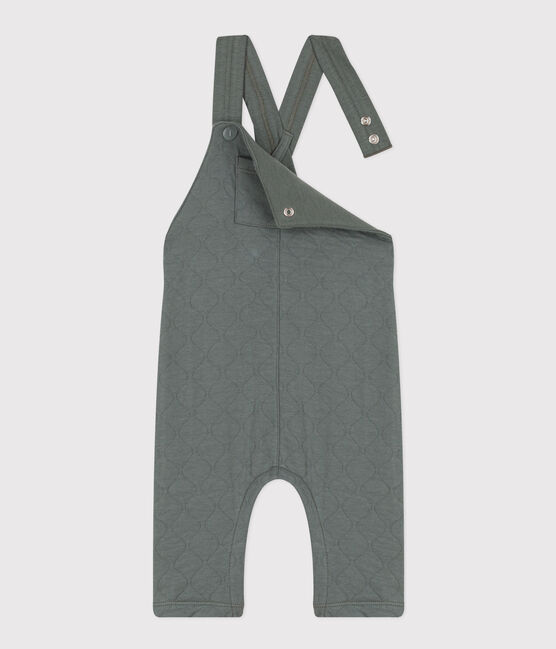 Lange Baby-Latzhose aus gestepptem Doppeljersey grün THUYA