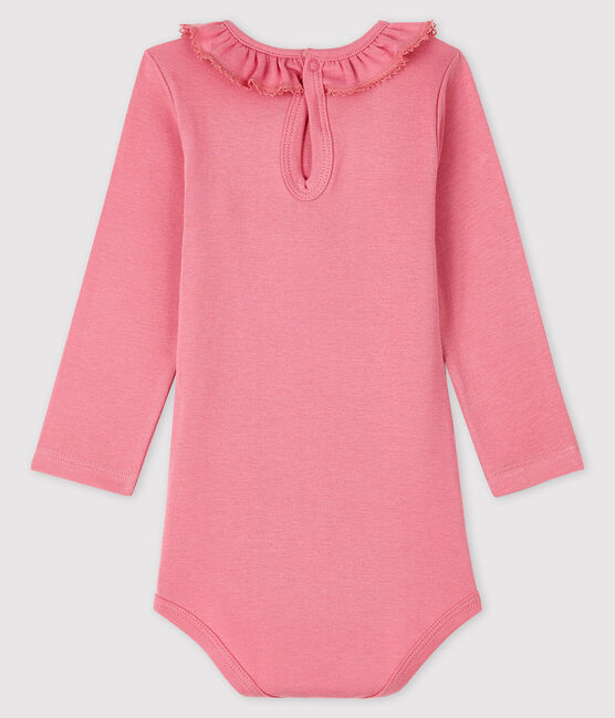 Langärmliger Baby-Body für Mädchen rosa CHEEK