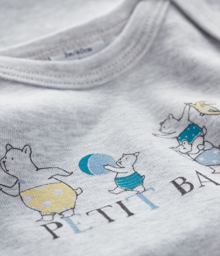 Lang&auml;rmliger Baby-Body f&uuml;r Jungen-M&auml;dchen grau