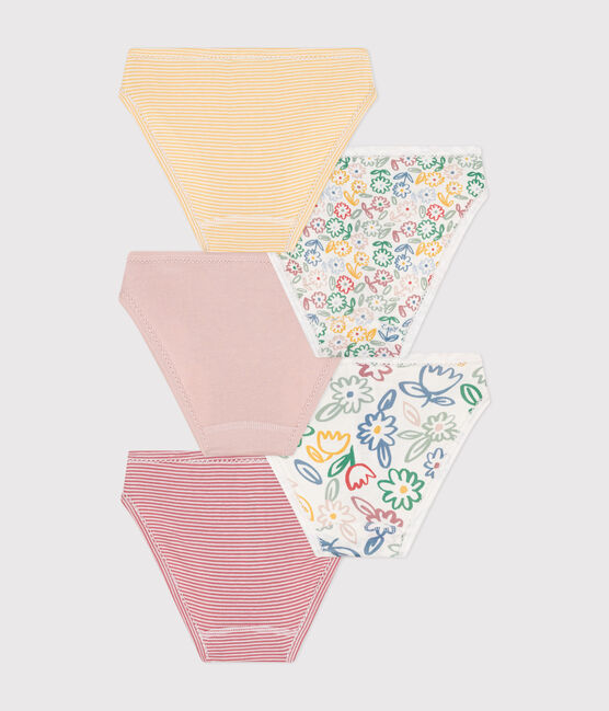 5er-Set Kinder-Slips aus Baumwolle mit Blumenmotiv variante 1