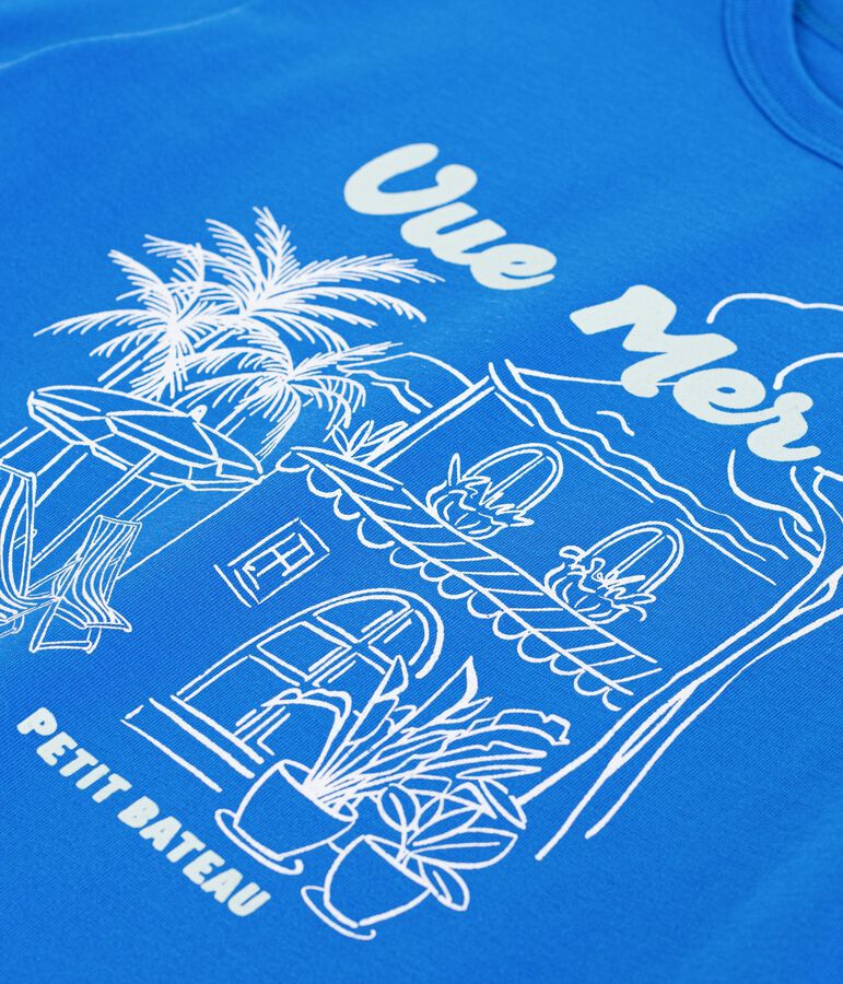 Kurz&auml;rmeliges Kinder T-Shirt aus Baumwolle blau