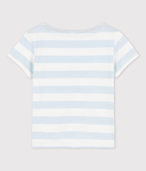 Kurzärmeliges T-Shirt aus Baumwolle für Mädchen PLEINAIR/ MARSHMALLOW