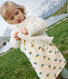Bedrucktes langärmeliges Babykleid aus gestepptem Doppeljersey