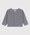 Baby-Cardigan aus Baumwolle blau SMOKING/weiss MARSHMALLOW