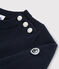 Kinderpullover aus Wolle und Baumwolle blau SMOKING