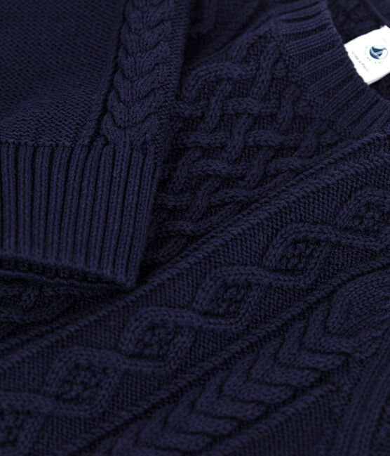 Irischer Kinderpullover aus Baumwolle blau SMOKING