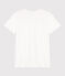 Langärmeliges Damen-T-Shirt "Le Droit" mit Rundhalsausschnitt aus feinem Jersey weiss ECUME