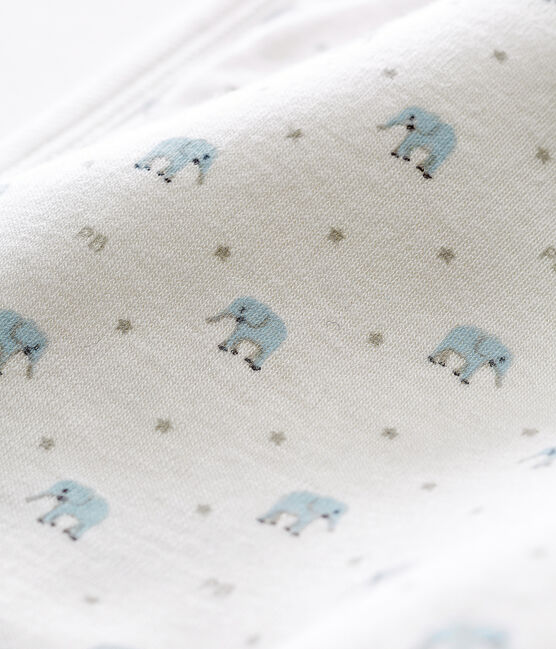 Gemustertes baby-lätzchen jungen weiss MARSHMALLOW/weiss MULTICO