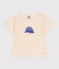 Kurzärmeliges Baby-T-Shirt aus geflammtem Jersey naturfarben AVALANCHE