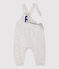 Baby-Latzhose aus Molton. grau BELUGA CHINE