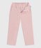 Kinder-Hose aus einfarbigem Fein-Cord rosa JOLI