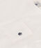 Kurzärmeliges Baby-T-Shirt aus geflammtem Jersey weiss MARSHMALLOW