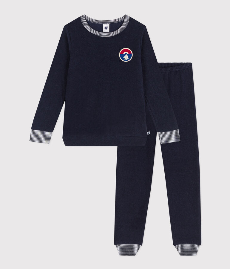 Kinderpyjama aus Frottee blau