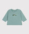 Langärmeliges Baby T-Shirt aus feinem Jersey grün PAUL