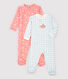 2er-Set Baby-Strampler aus Baumwolle für Mädchen