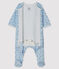 Baby-Bodyjama aus Doppeljersey blau FRAICHEUR/weiss MULTICO