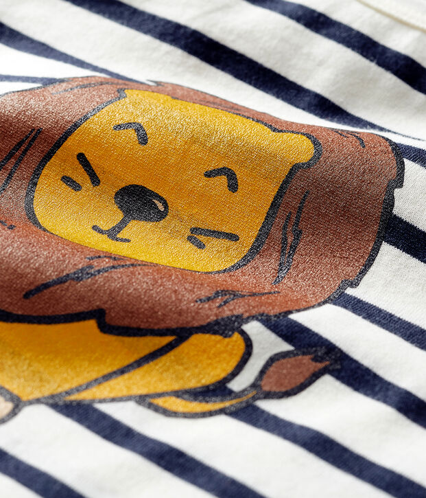 Co-Creation-Streifenshirt f&uuml;r Babys Unisex weiss/blau