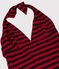 Damen-Badeanzug aus recyceltem Material blau SMOKING/rot TERKUIT